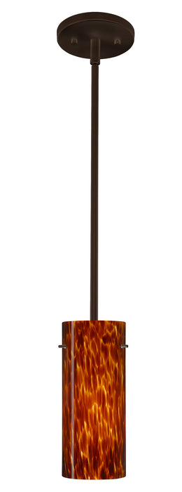 Besa 1TT-412318-LED-BR One Light Pendant, Bronze