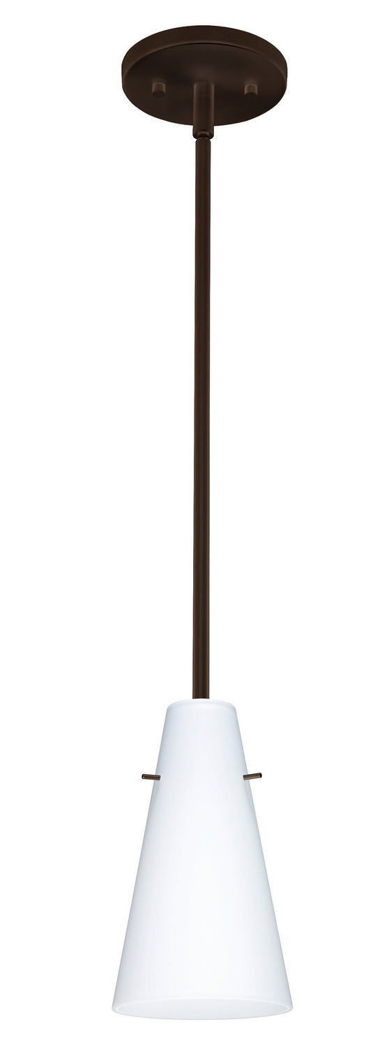Besa 1TT-412407-LED-BR One Light Pendant, Bronze