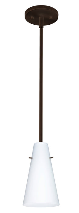 Besa 1TT-412407-LED-BR One Light Pendant, Bronze