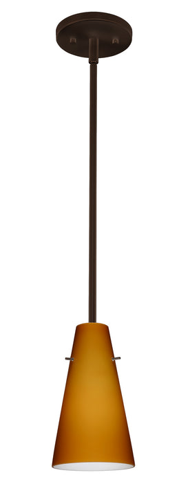 Besa 1TT-412480-LED-BR One Light Pendant, Bronze
