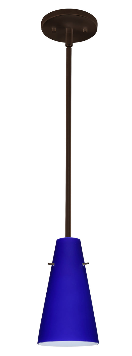 Besa 1TT-4124CM-LED-BR One Light Pendant, Bronze