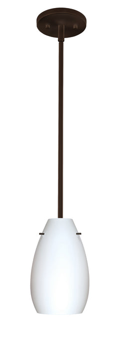 Besa 1TT-412607-LED-BR One Light Pendant, Bronze