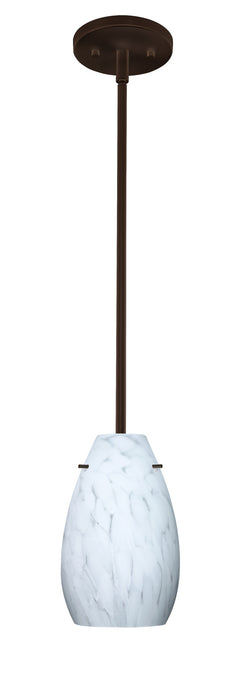 Besa 1TT-412619-LED-BR One Light Pendant, Bronze