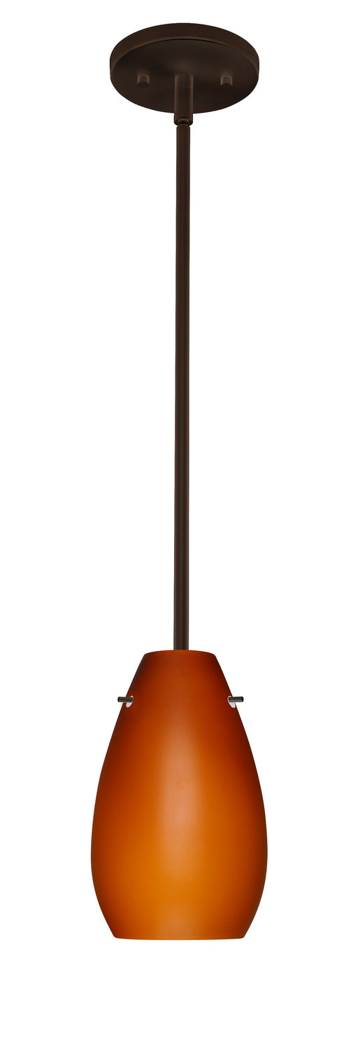 Besa 1TT-412680-LED-BR One Light Pendant, Bronze