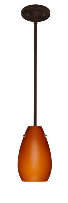 Besa 1TT-412680-LED-BR One Light Pendant, Bronze