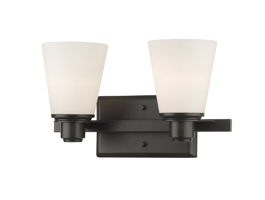 Z-Lite 7001-2V-BRZ Two Light Vanity, Bronze