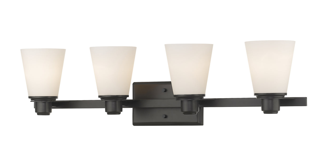 Z-Lite 7001-4V-BRZ Four Light Vanity, Bronze