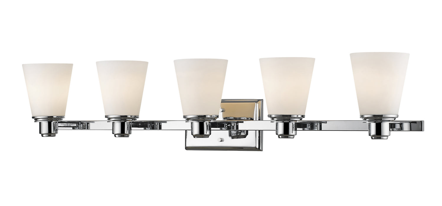 Z-Lite 7001-5V-CH Five Light Vanity, Chrome