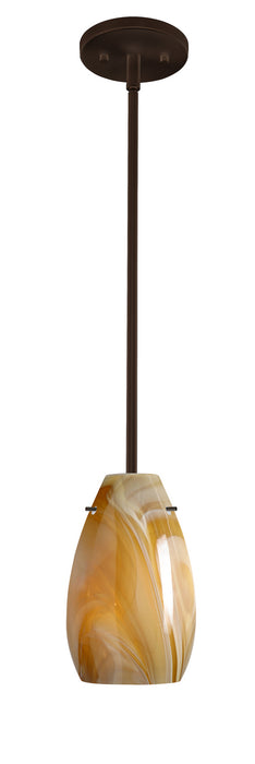 Besa 1TT-4126HN-LED-BR One Light Pendant, Bronze