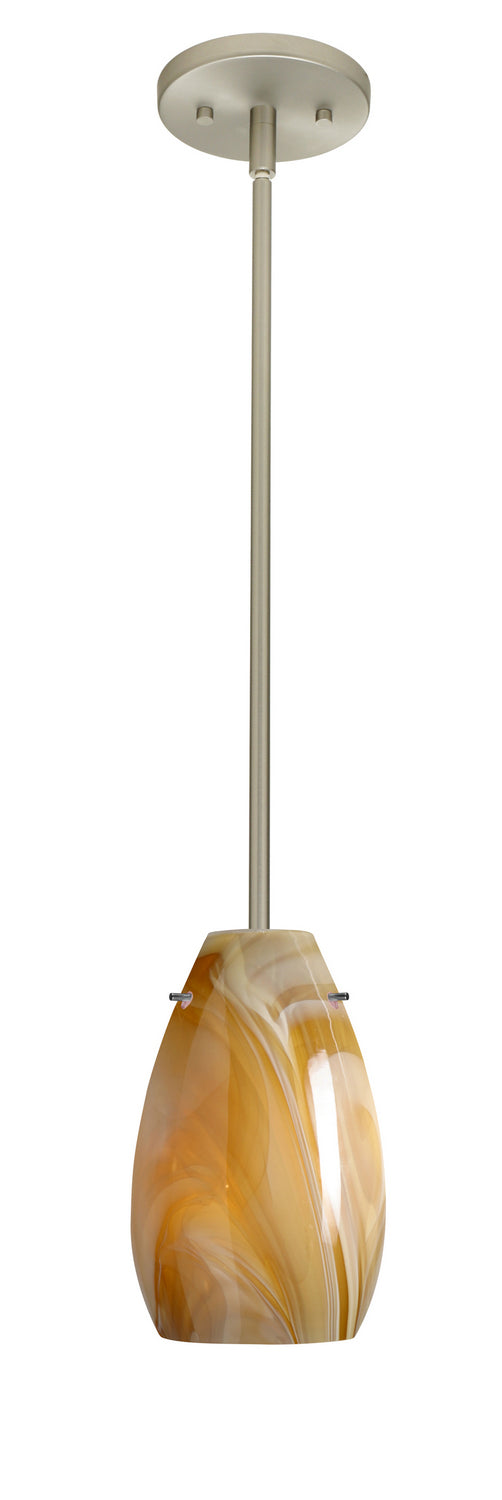 Besa 1TT-4126HN-LED-SN One Light Pendant, Satin Nickel