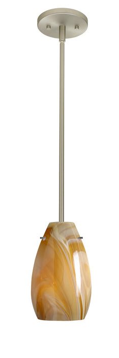 Besa 1TT-4126HN-LED-SN One Light Pendant, Satin Nickel