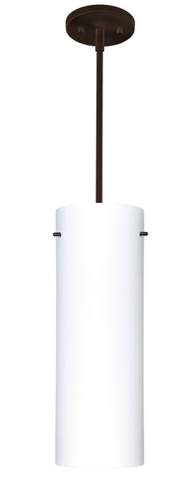 Besa 1TT-412807-LED-BR One Light Pendant, Bronze