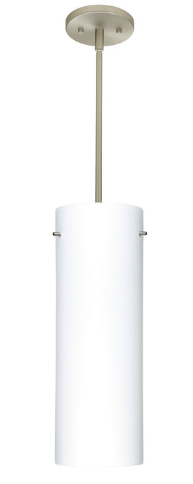 Besa 1TT-412807-LED-SN One Light Pendant, Satin Nickel