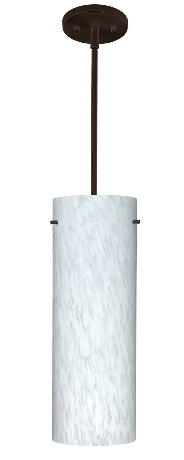 Besa 1TT-412819-LED-BR One Light Pendant, Bronze