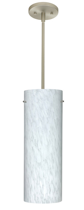 Besa 1TT-412819-LED-SN One Light Pendant, Satin Nickel