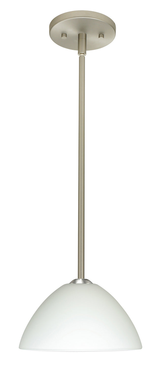 Besa 1TT-420107-LED-SN One Light Pendant, Satin Nickel