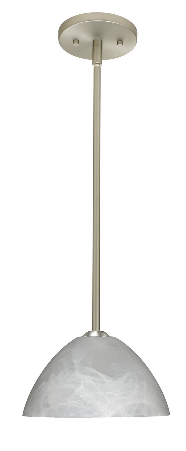 Besa 1TT-420152-LED-SN One Light Pendant, Satin Nickel