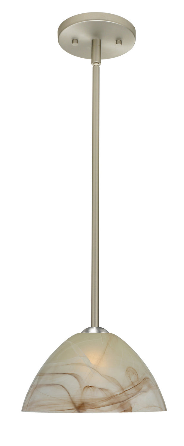 Besa 1TT-420183-LED-SN One Light Pendant, Satin Nickel