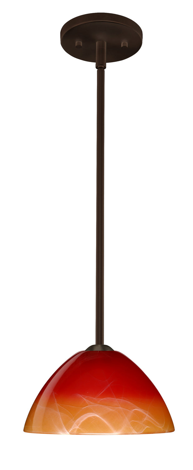 Besa 1TT-4201SL-LED-BR One Light Pendant, Bronze