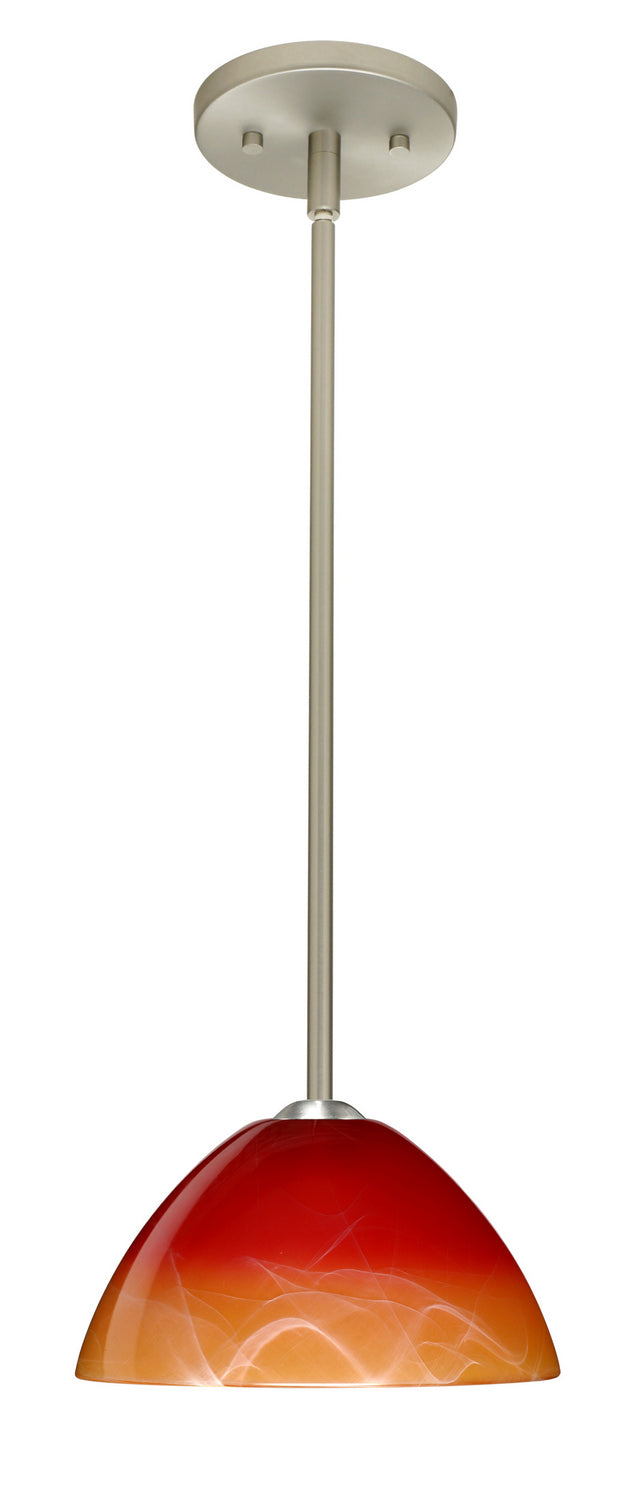 Besa 1TT-4201SL-LED-SN One Light Pendant, Satin Nickel