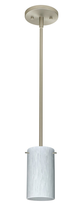Besa 1TT-440419-SN One Light Pendant, Satin Nickel