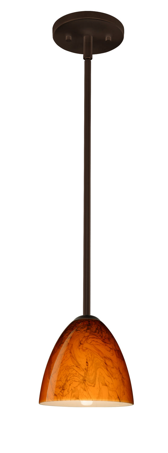 Besa 1TT-4470HB-LED-BR One Light Pendant, Bronze