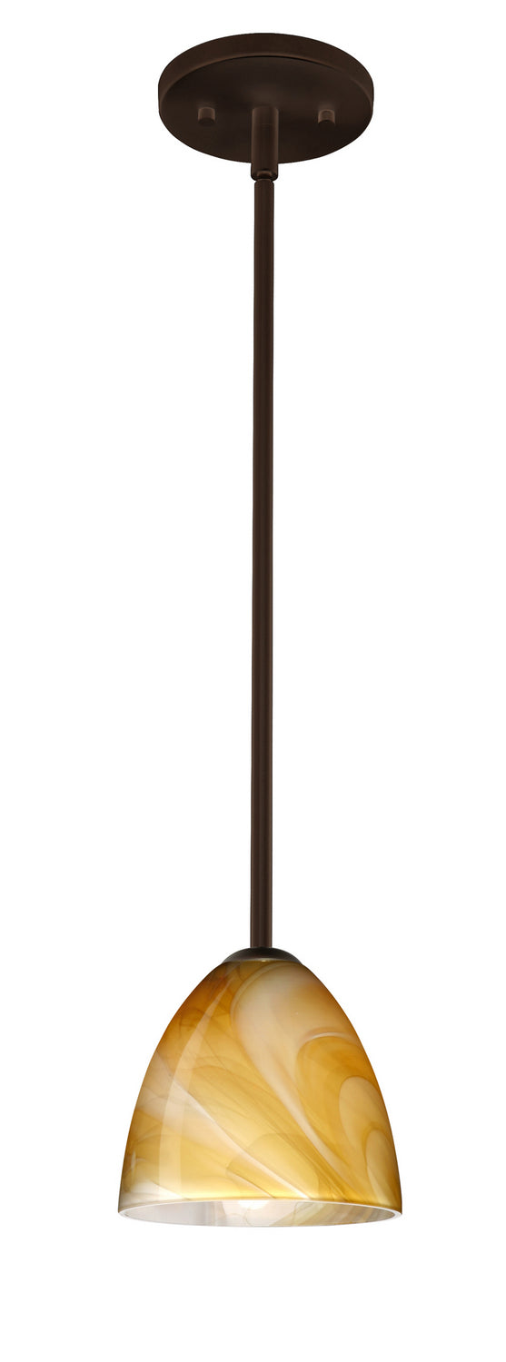 Besa 1TT-4470HN-LED-BR One Light Pendant, Bronze