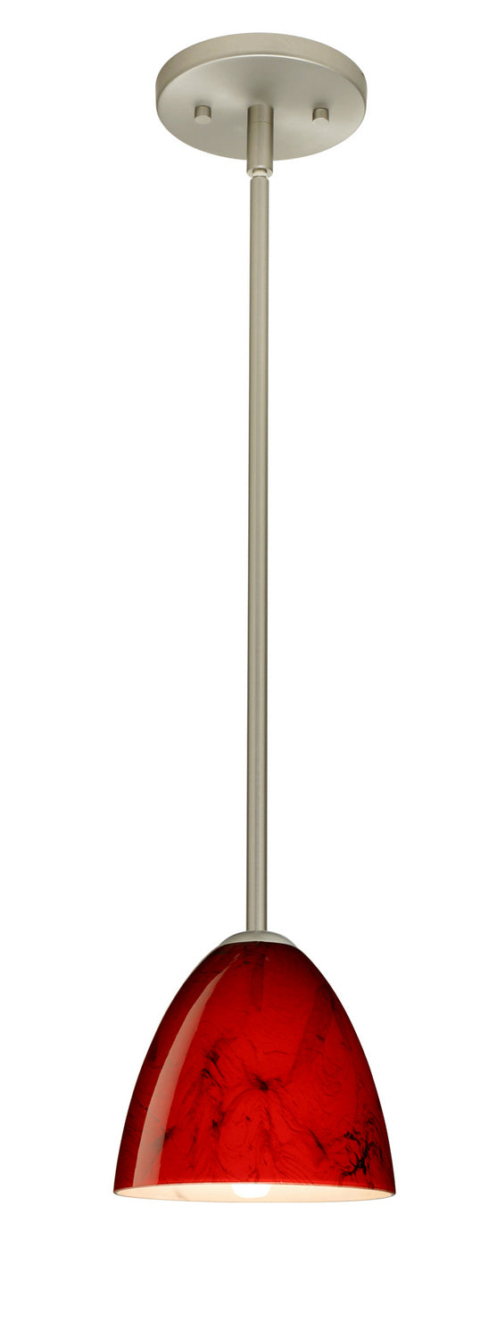 Besa 1TT-4470MA-LED-SN One Light Pendant, Satin Nickel