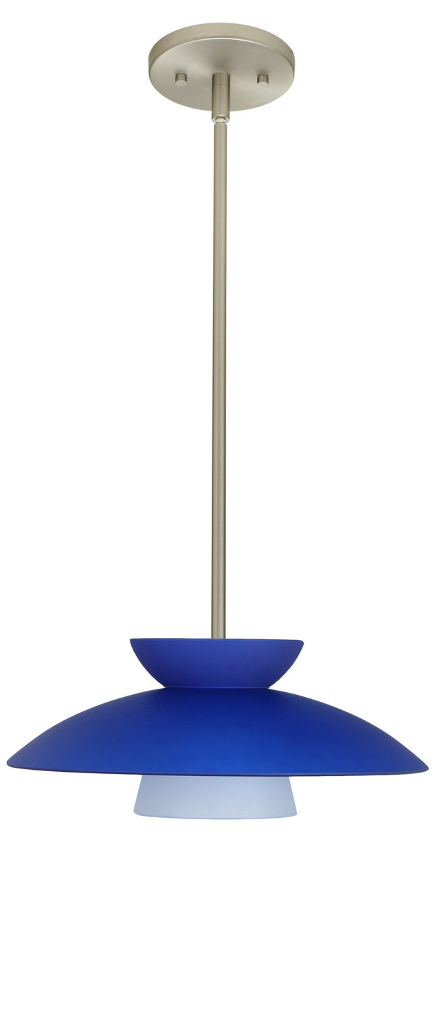 Besa 1TT-451323-LED-SN One Light Pendant, Satin Nickel