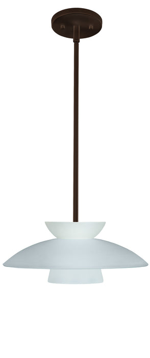 Besa 1TT-451325-LED-BR One Light Pendant, Bronze
