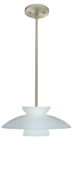 Besa 1TT-451325-LED-SN One Light Pendant, Satin Nickel