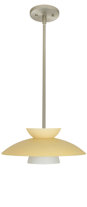 Besa 1TT-451397-LED-SN One Light Pendant, Satin Nickel