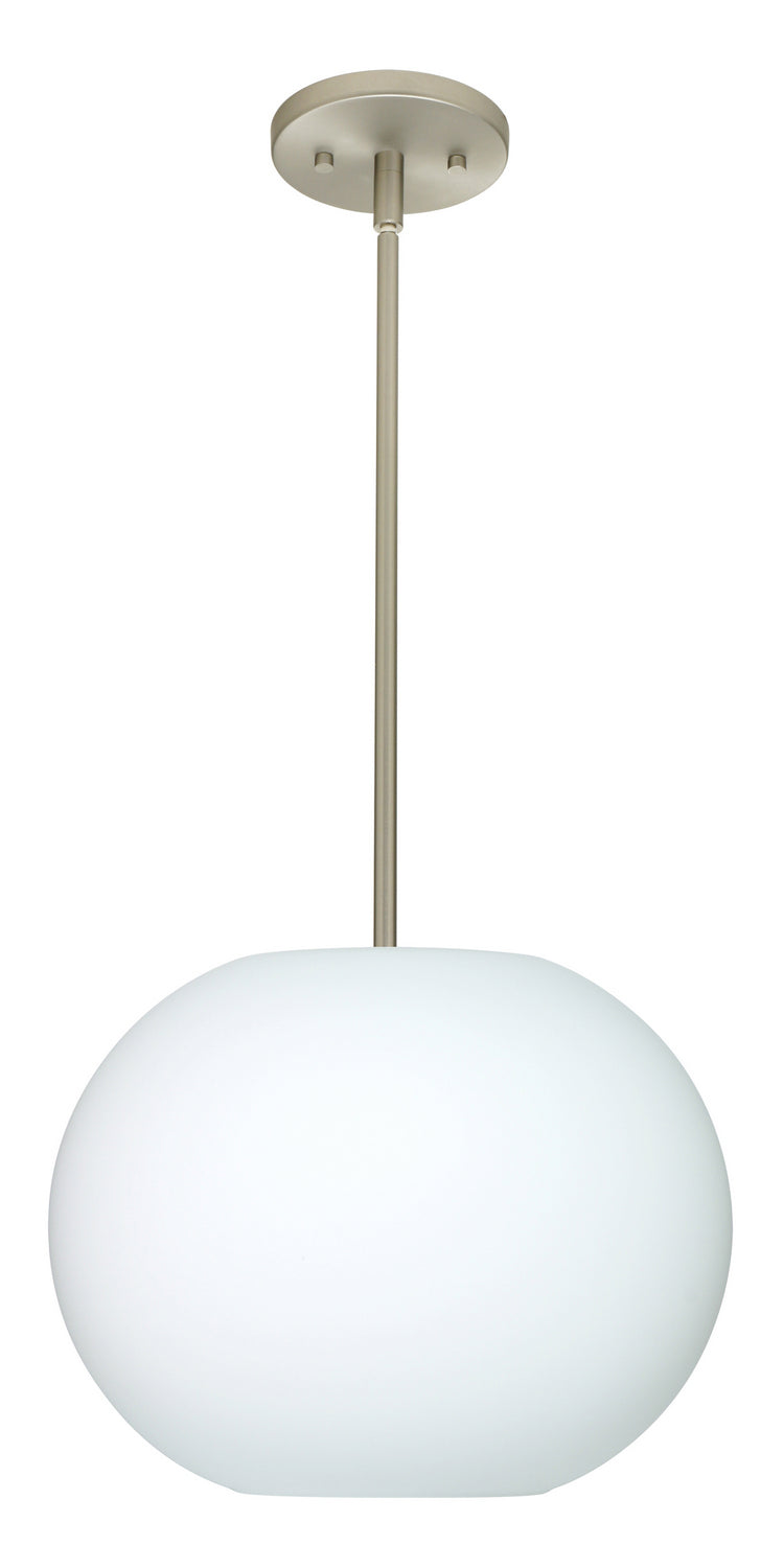 Besa 1TT-477507-LED-SN One Light Pendant, Satin Nickel