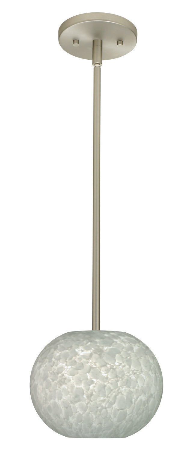 Besa 1TT-477619-LED-SN One Light Pendant, Satin Nickel