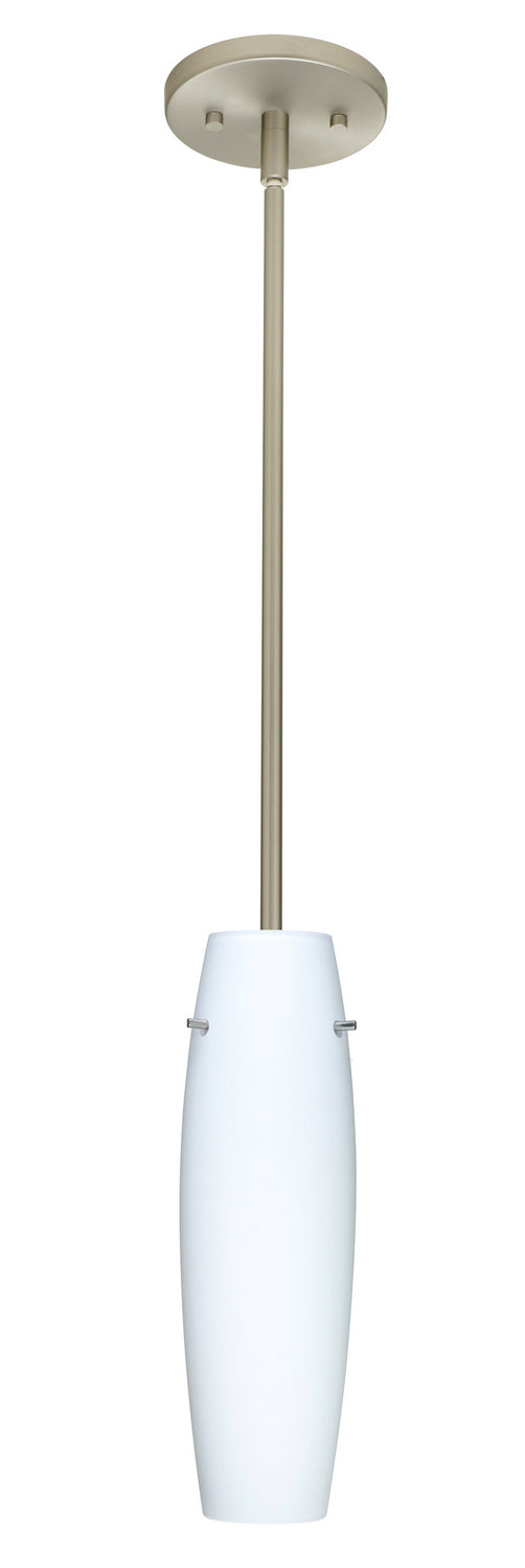 Besa 1TT-489707-LED-SN One Light Pendant, Satin Nickel