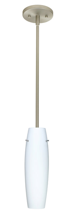Besa 1TT-489707-LED-SN One Light Pendant, Satin Nickel