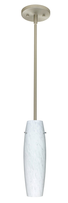 Besa 1TT-489719-LED-SN One Light Pendant, Satin Nickel