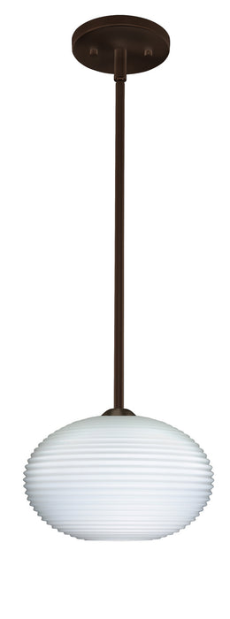 Besa 1TT-491307-LED-BR One Light Pendant, Bronze