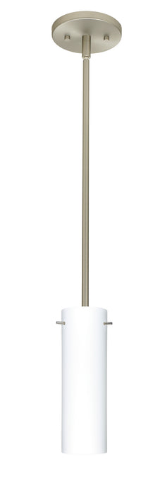 Besa 1TT-493007-LED-SN One Light Pendant, Satin Nickel
