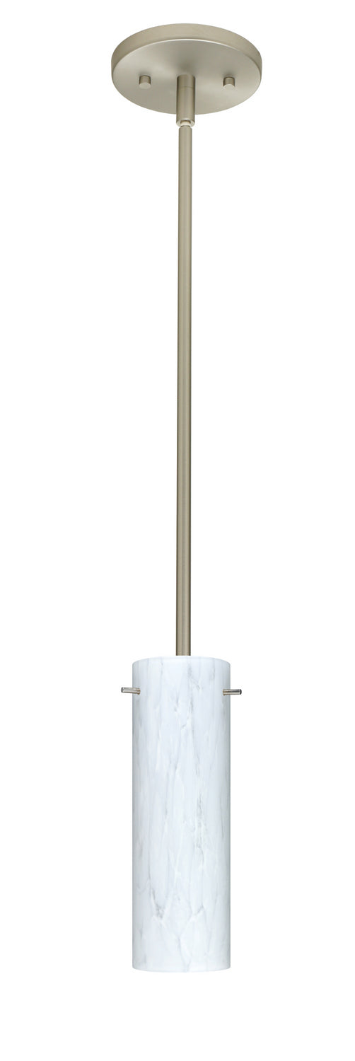 Besa 1TT-493019-SN One Light Pendant, Satin Nickel