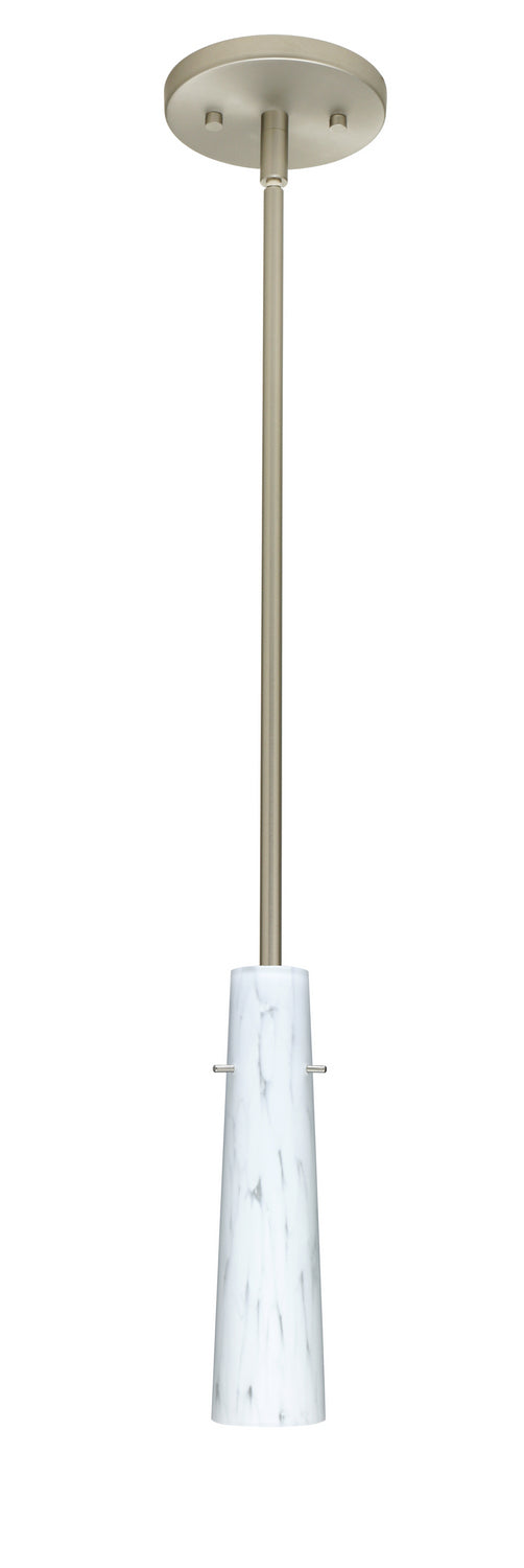 Besa 1TT-567419-SN One Light Pendant, Satin Nickel