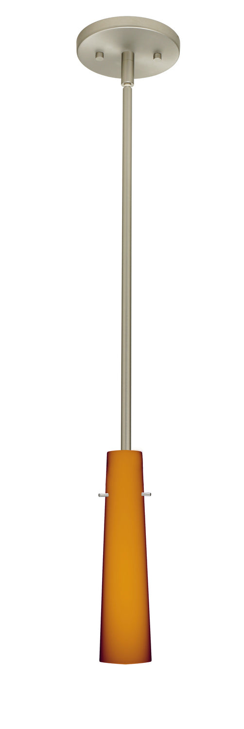 Besa 1TT-567480-SN One Light Pendant, Satin Nickel