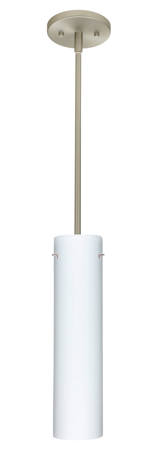 Besa 1TT-722407-LED-SN One Light Pendant, Satin Nickel