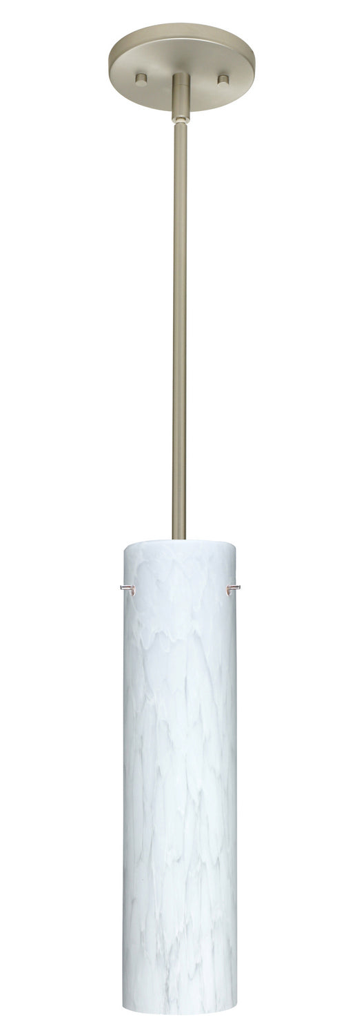 Besa 1TT-722419-LED-SN One Light Pendant, Satin Nickel