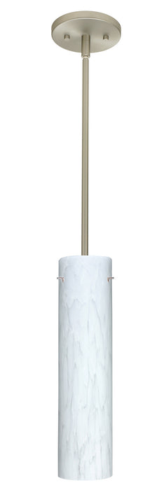 Besa 1TT-722419-LED-SN One Light Pendant, Satin Nickel