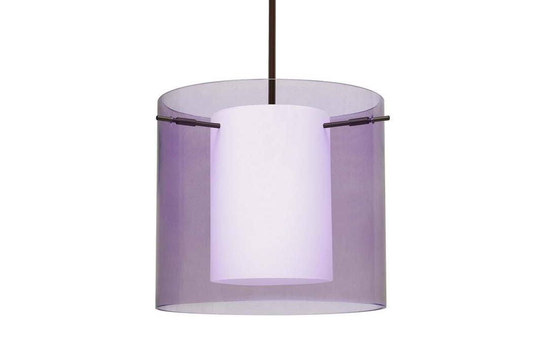 Besa 1TT-A18407-LED-BR One Light Pendant, Bronze