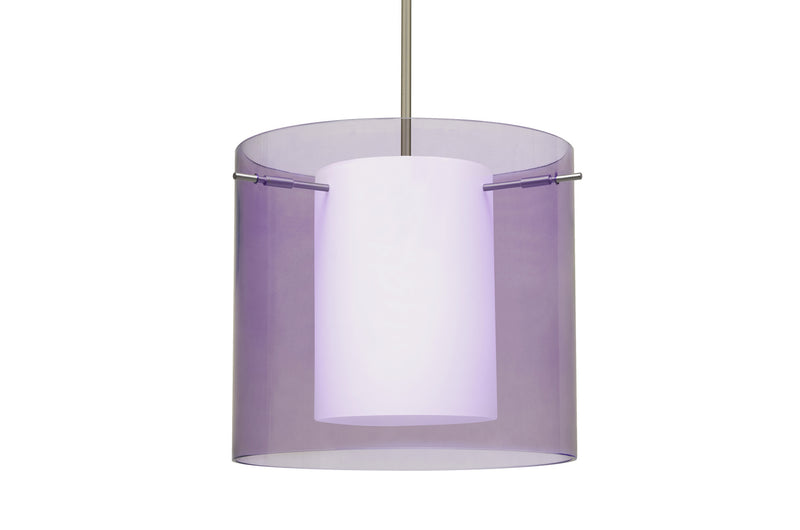 Besa 1TT-A18407-LED-SN One Light Pendant, Satin Nickel