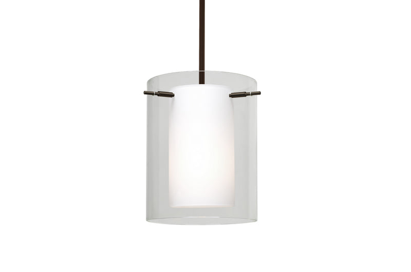 Besa 1TT-C00607-LED-BR One Light Pendant, Bronze