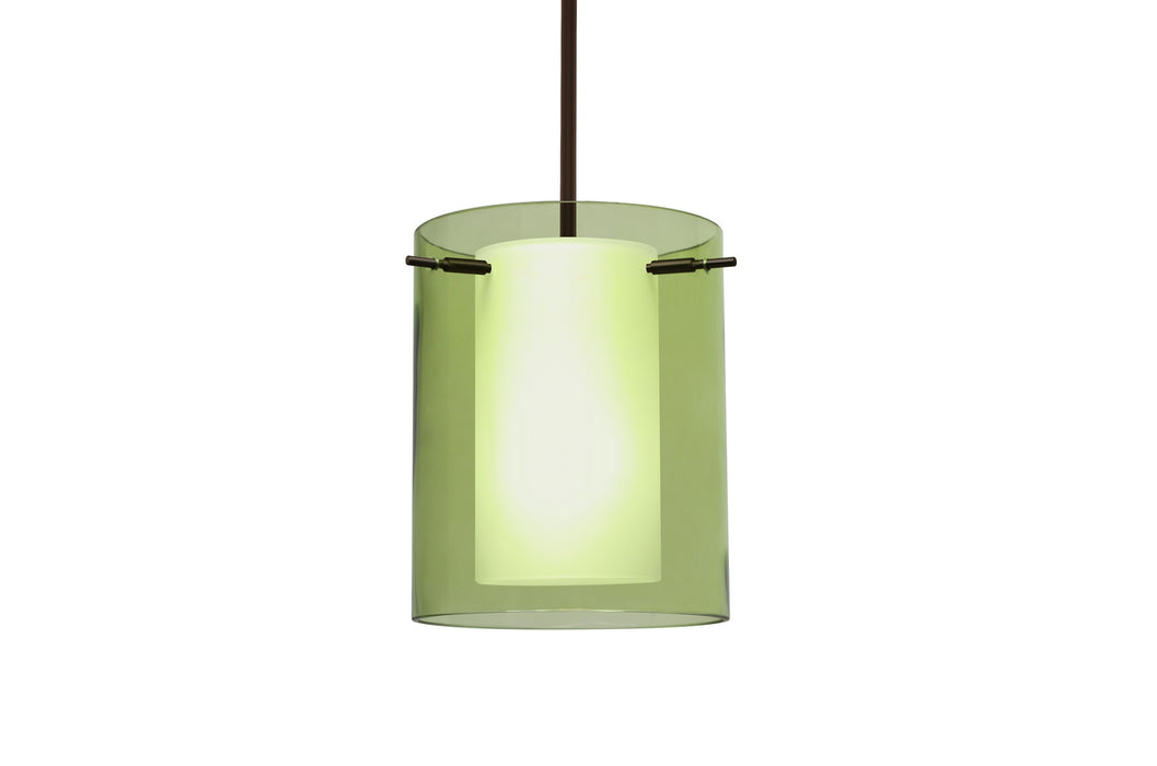 Besa 1TT-L00607-LED-BR One Light Pendant, Bronze