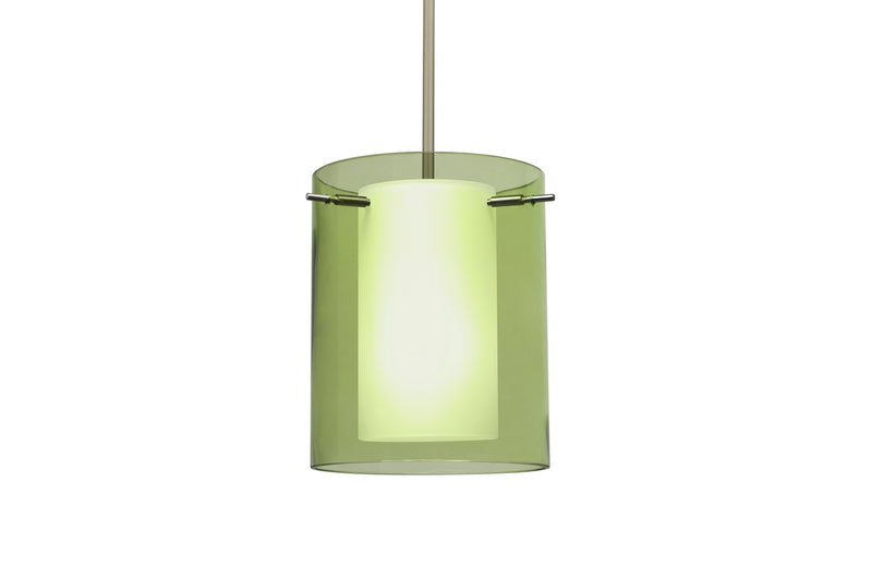 Besa 1TT-L00607-LED-SN One Light Pendant, Satin Nickel